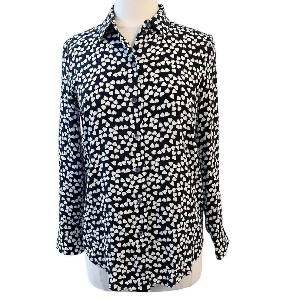 EQUIPMENT Essential Silk Heart Shirt Small